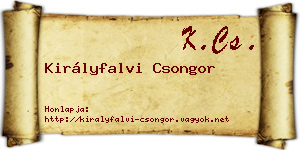 Királyfalvi Csongor névjegykártya