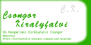 csongor kiralyfalvi business card