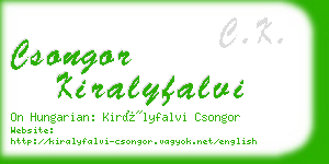 csongor kiralyfalvi business card